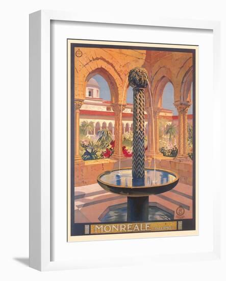 Travel Poster for Monreale-null-Framed Art Print