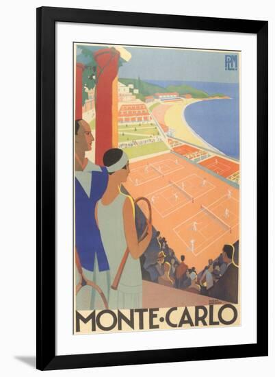 Travel Poster for Monte Carlo-null-Framed Art Print