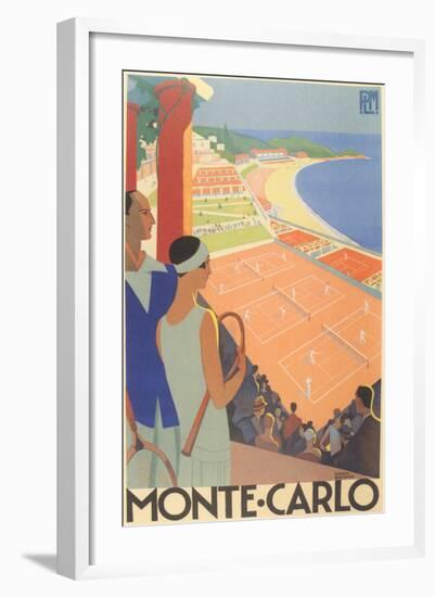 Travel Poster for Monte Carlo-null-Framed Art Print