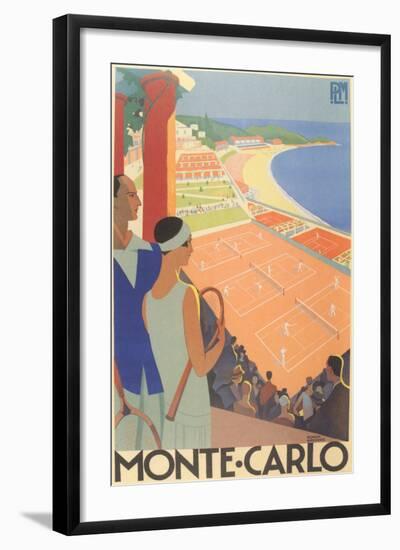 Travel Poster for Monte Carlo-null-Framed Art Print