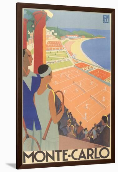 Travel Poster for Monte Carlo-null-Framed Art Print