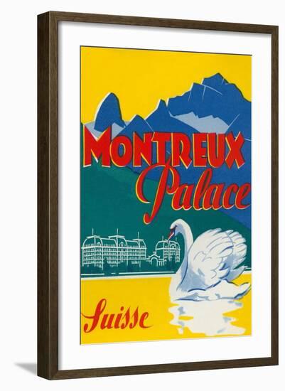 Travel Poster for Montreux, Switzerland-null-Framed Art Print