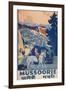 Travel Poster for Mussoorie, India-null-Framed Art Print