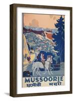 Travel Poster for Mussoorie, India-null-Framed Art Print