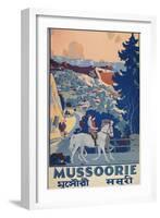 Travel Poster for Mussoorie, India-null-Framed Art Print