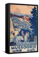 Travel Poster for Mussoorie, India-null-Framed Stretched Canvas
