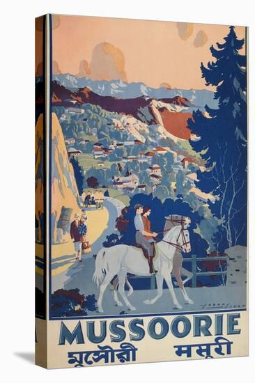 Travel Poster for Mussoorie, India-null-Stretched Canvas