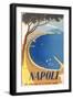 Travel Poster for Naples-null-Framed Premium Giclee Print