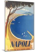 Travel Poster for Naples-null-Mounted Art Print