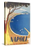 Travel Poster for Naples-null-Stretched Canvas