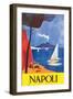 Travel Poster for Naples-null-Framed Art Print