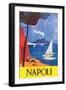 Travel Poster for Naples-null-Framed Premium Giclee Print