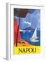 Travel Poster for Naples-null-Framed Premium Giclee Print