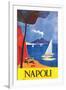 Travel Poster for Naples-null-Framed Art Print