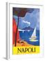 Travel Poster for Naples-null-Framed Art Print