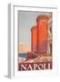 Travel Poster for Naples-null-Framed Art Print