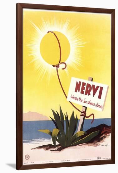 Travel Poster for Nervi-null-Framed Art Print