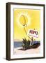 Travel Poster for Nervi-null-Framed Art Print