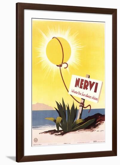 Travel Poster for Nervi-null-Framed Art Print