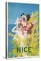 Travel Poster for Nice, France-null-Stretched Canvas