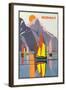 Travel Poster for Norway-null-Framed Art Print