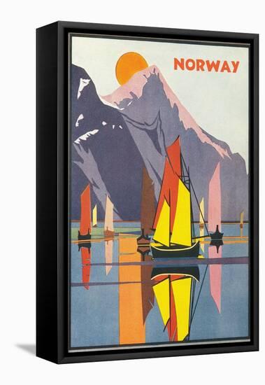 Travel Poster for Norway-null-Framed Stretched Canvas