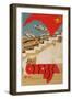 Travel Poster for Odessa, USSR-null-Framed Art Print