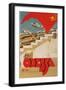 Travel Poster for Odessa, USSR-null-Framed Art Print