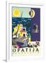 Travel Poster for Opatija, Yugoslavia-null-Framed Art Print