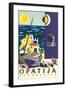 Travel Poster for Opatija, Yugoslavia-null-Framed Art Print