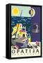 Travel Poster for Opatija, Yugoslavia-null-Framed Stretched Canvas