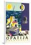 Travel Poster for Opatija, Yugoslavia-null-Framed Art Print