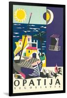 Travel Poster for Opatija, Yugoslavia-null-Framed Art Print