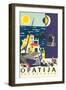 Travel Poster for Opatija, Yugoslavia-null-Framed Art Print