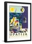 Travel Poster for Opatija, Yugoslavia-null-Framed Art Print