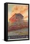 Travel Poster for Paestum-null-Framed Stretched Canvas