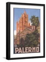 Travel Poster for Palermo-null-Framed Art Print