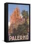 Travel Poster for Palermo-null-Framed Stretched Canvas