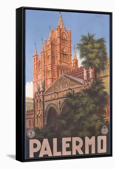 Travel Poster for Palermo-null-Framed Stretched Canvas