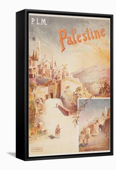 Travel Poster for Palestine-null-Framed Stretched Canvas