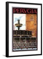 Travel Poster for Perugia-null-Framed Art Print