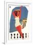 Travel Poster for Pesaro-null-Framed Art Print