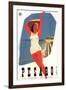 Travel Poster for Pesaro-null-Framed Art Print