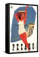 Travel Poster for Pesaro-null-Framed Stretched Canvas