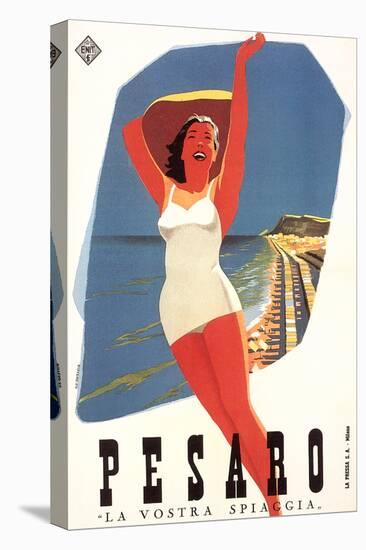 Travel Poster for Pesaro-null-Stretched Canvas