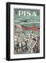 Travel Poster for Pisa-null-Framed Art Print