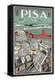 Travel Poster for Pisa-null-Framed Stretched Canvas