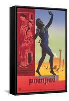 Travel Poster for Pompei-null-Framed Stretched Canvas