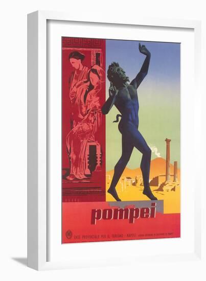 Travel Poster for Pompei-null-Framed Art Print