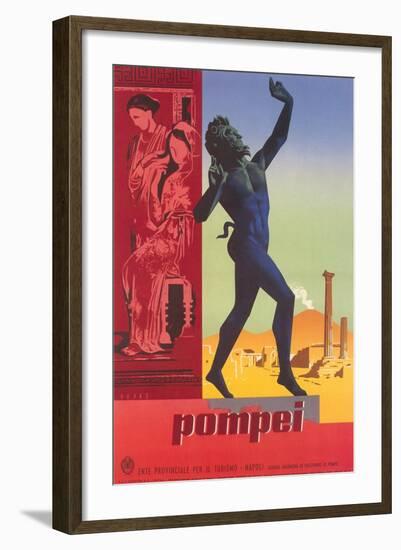 Travel Poster for Pompei-null-Framed Art Print